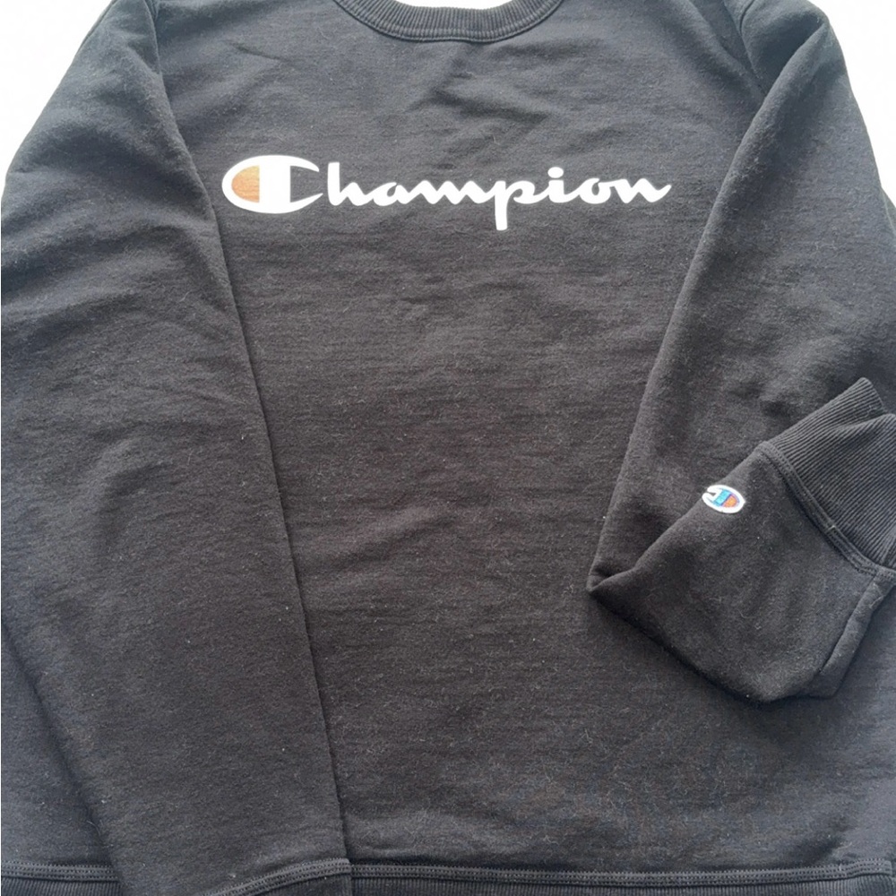 Champion Men's Black Crewneck Sweater